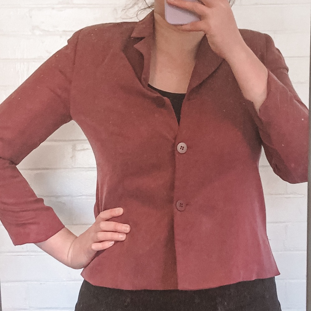 Funky Pink Suede Blazer.